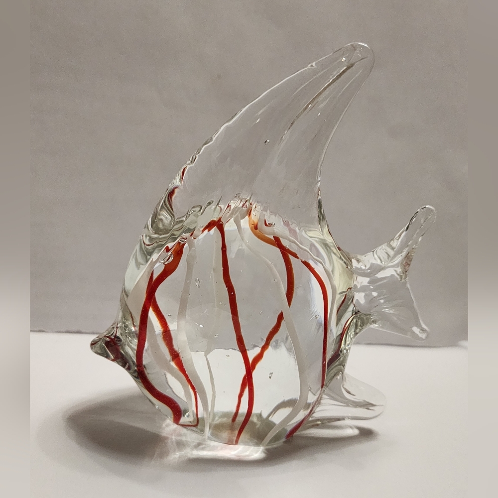 Set of 3 Vintage Solid Glass Shoal of Fish